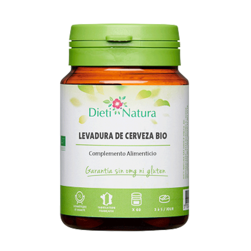 Levadura de Cerveza Bio 60 y 200 Comprimidos Cabello DietiNatura