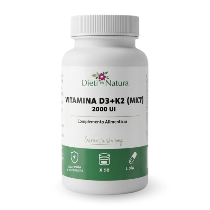 Vitamina D3 + K2 (MK7) 2000 UI