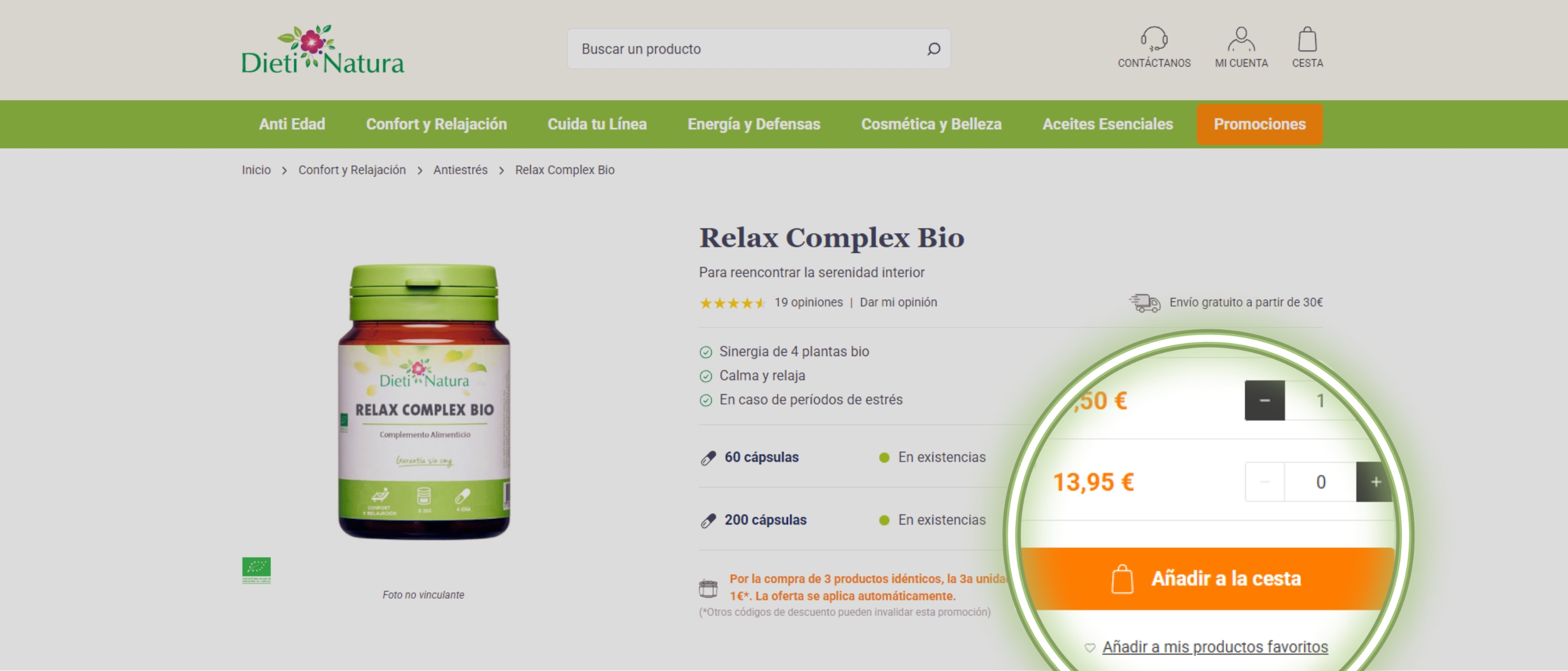 Añadir un producto a la cesta