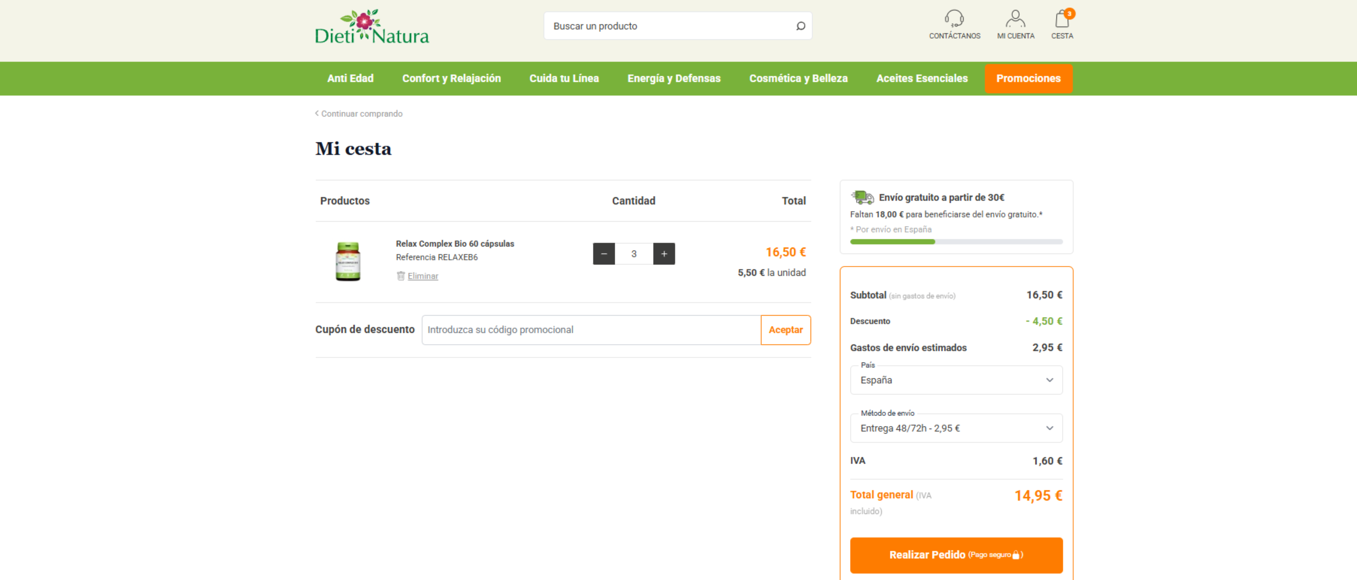 Acceso a la cesta Dieti Natura